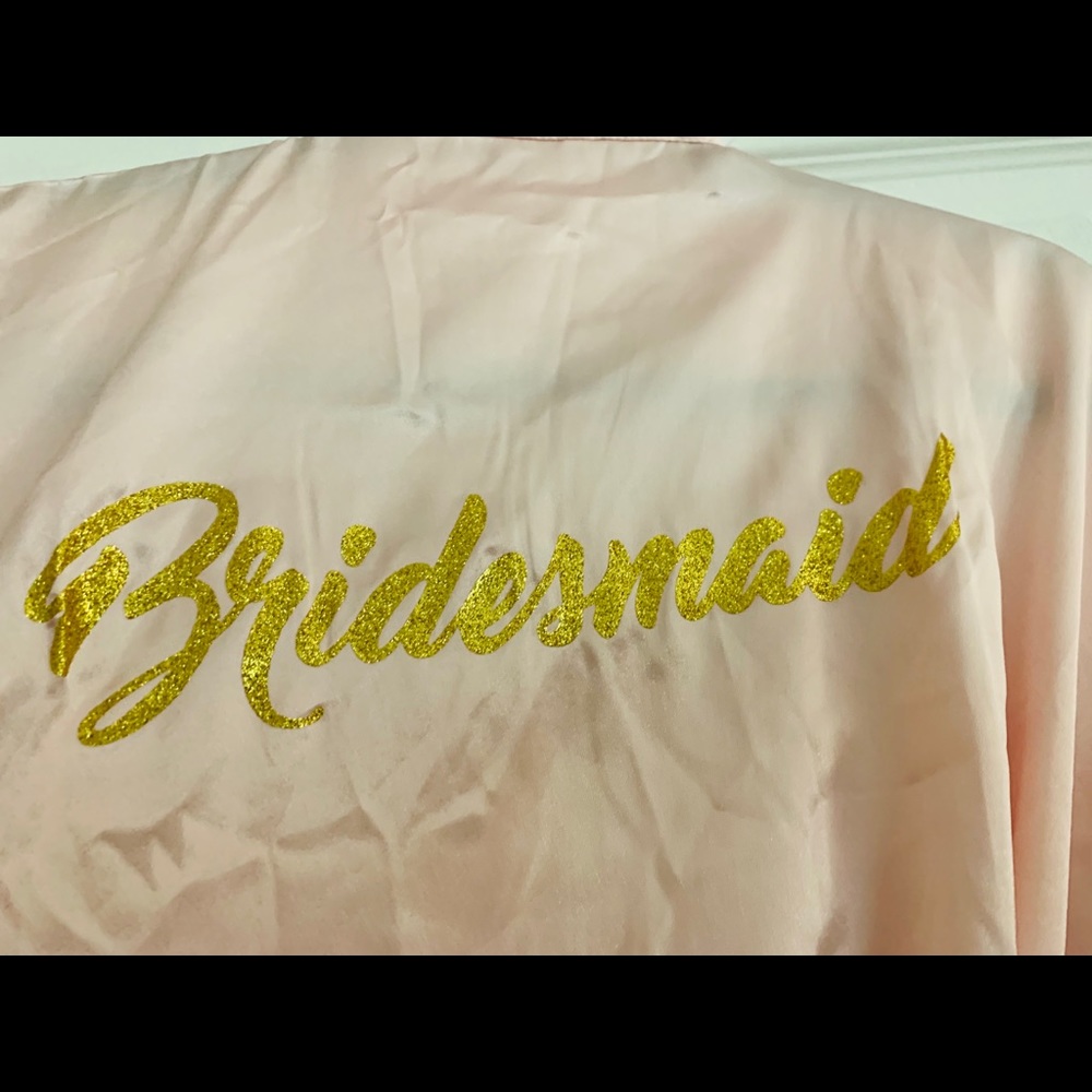 Pink Bridesmaid Robe - Picture 3 of 5